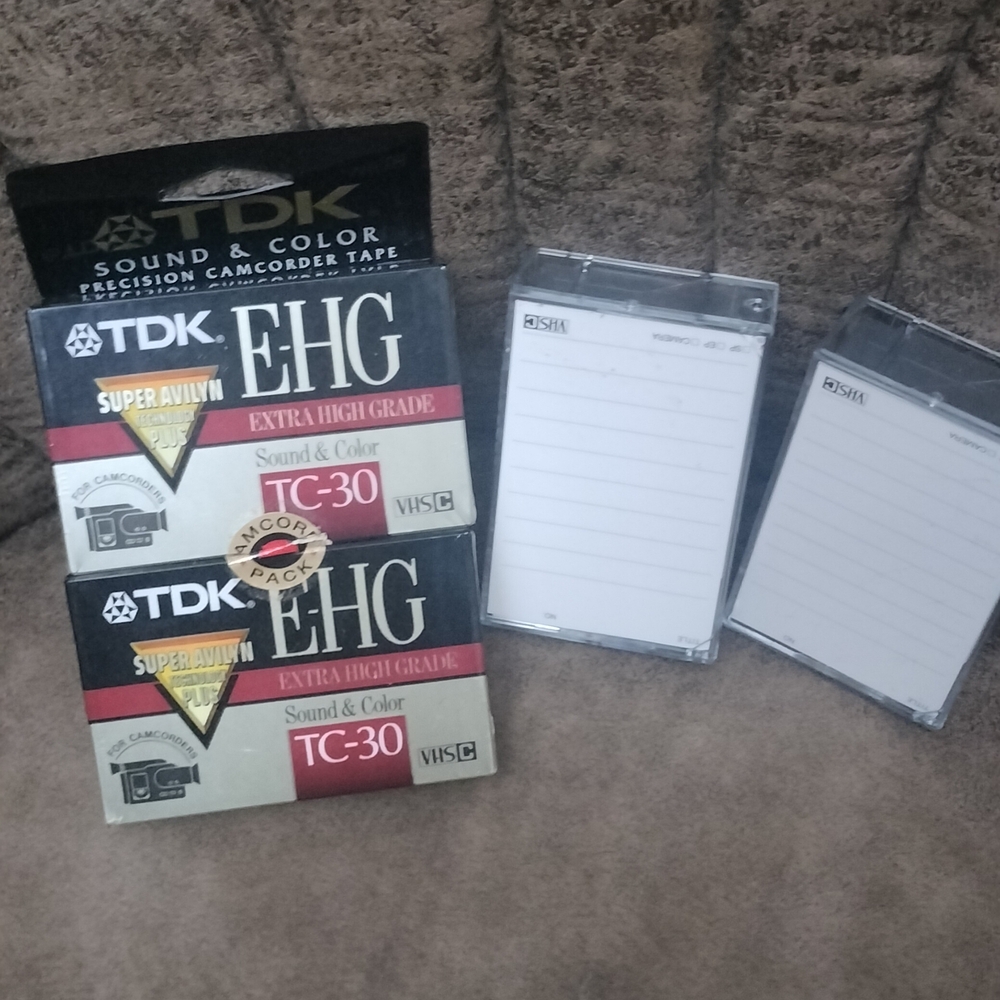 TDK EHG TC-30 VHS Camcorder Tapes Lot Of 4